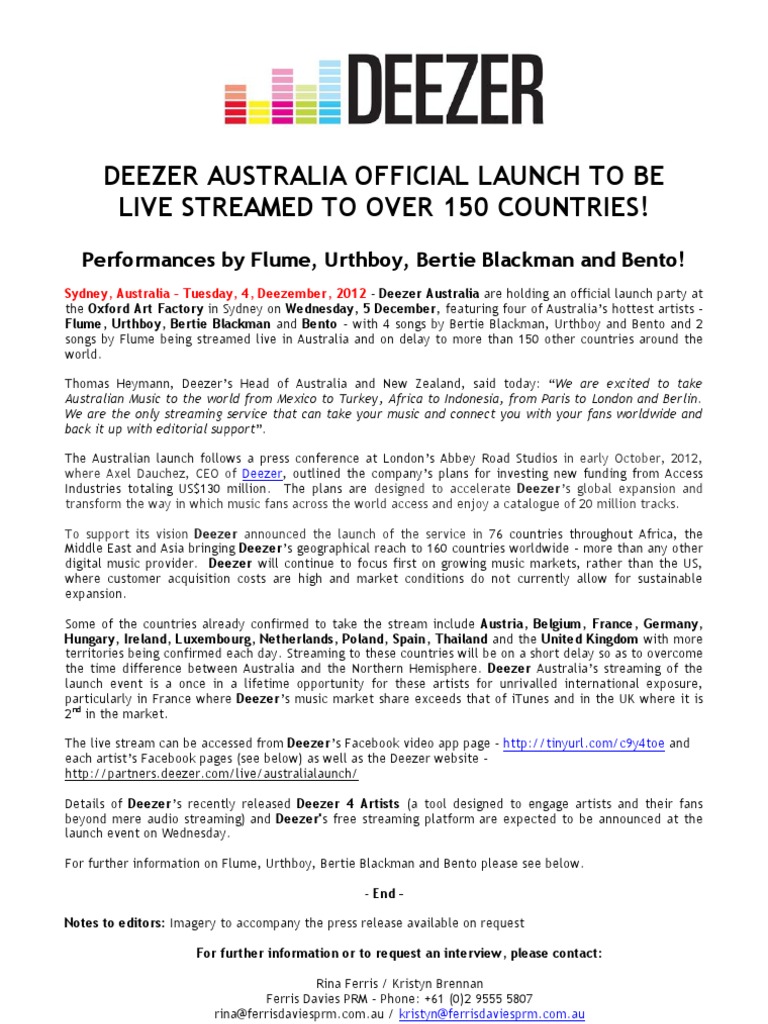 Deezer Australia