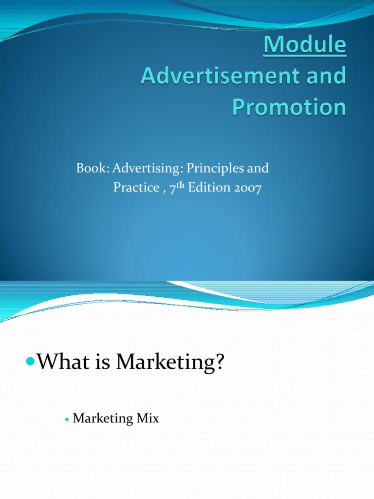 Advertising Principles and Practices | PDF
