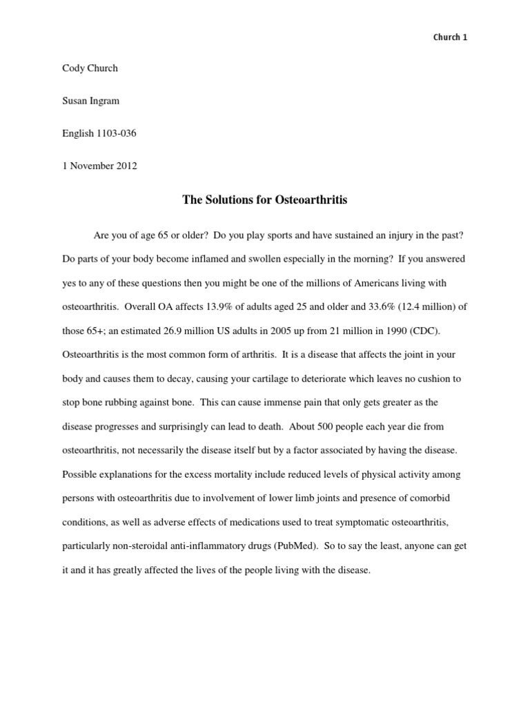 Pathophysiology of osteoarthritis picture