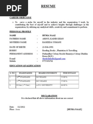 Simple Resume