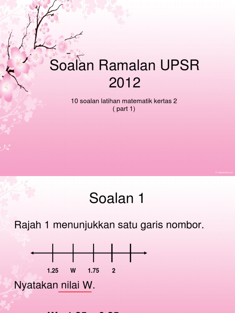 Soalan latihan dan jawapan untuk murid tahun 6 ( 10 soalan)