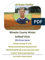 Coach Hartley's Winter Softball Clinic in Alamo, GA