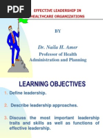 Dr. Naila H. Amer: Effective Leadership in Healthcare Organizations