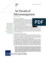 Travails of Micromanagement