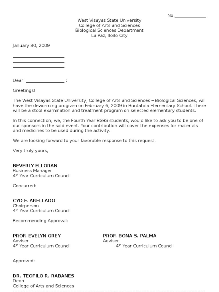 Solicitation Letter Solicitation Letter