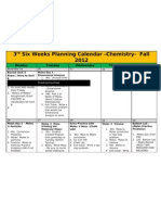 3rd Six Weeks Planning Calendar - Chemistry - Jones