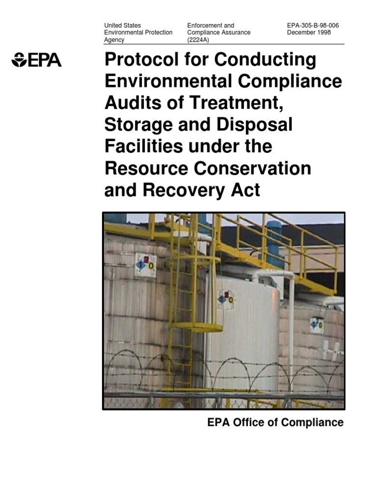 EPA Audit Guidelines for TSDF Resource Conservation And Recovery Act