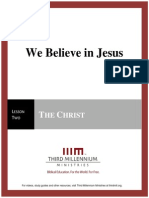 We Believe in Jesus - Lesson 2 - Transcript