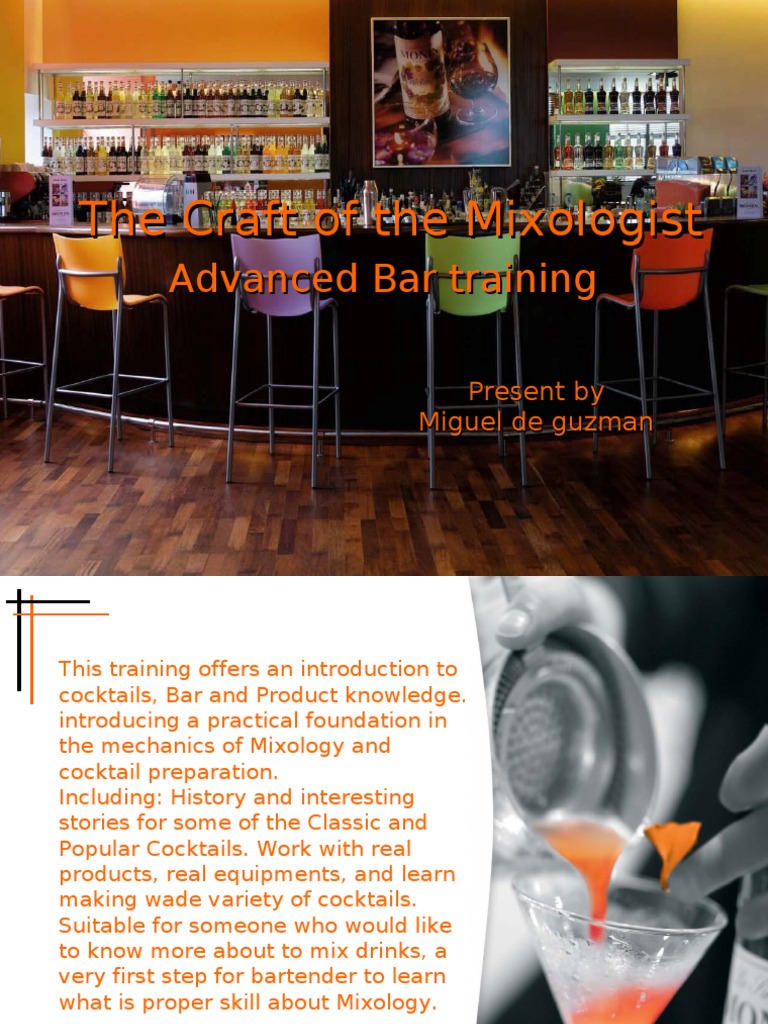 Mixology Training for Aspiring Bartenders | PDF | Whisky | Gin