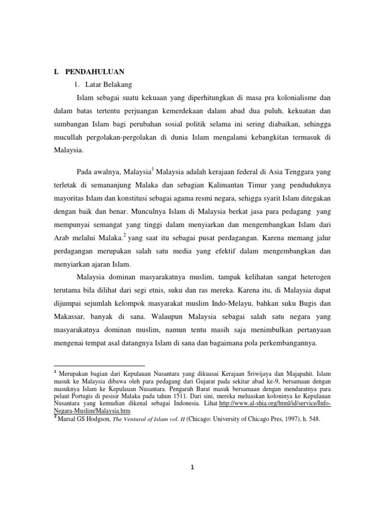 Makalah Perkembangan Islam Di Malaysia