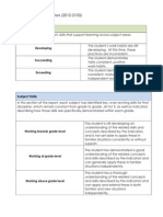 Report Card Descriptors