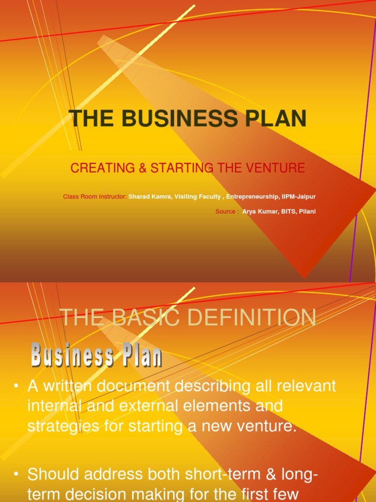entrepreneurship business plan slideshare