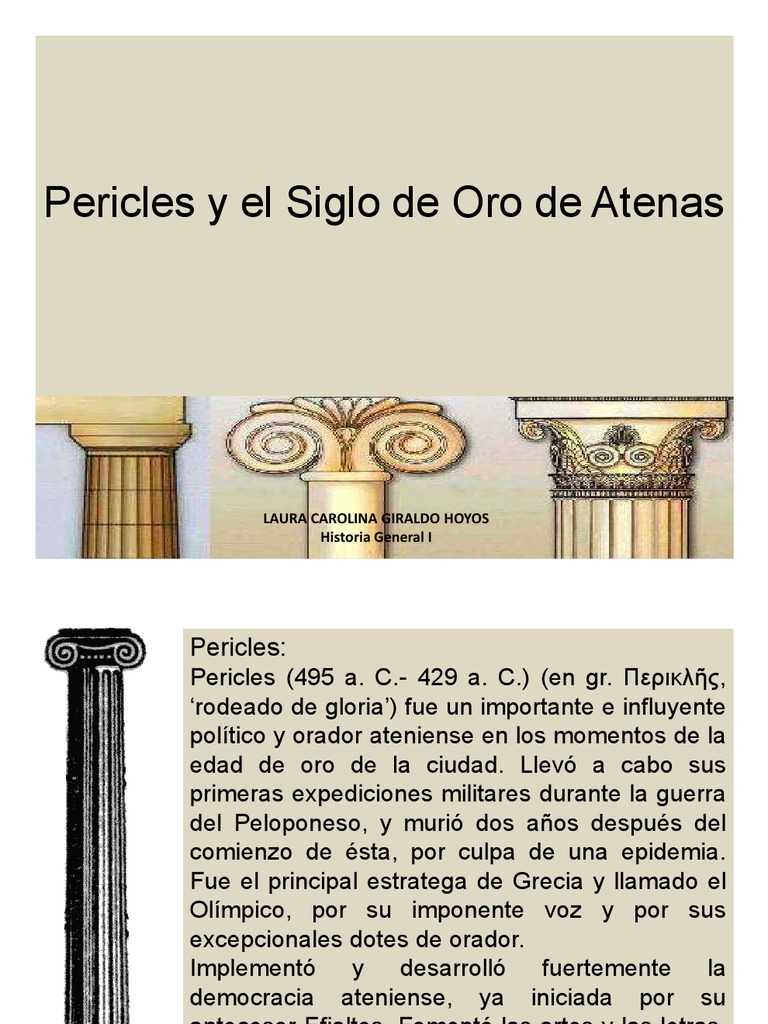 Unidades 5 y 6 Pericles y El Siglo de Oro en Atenas - Laura Carolina ...