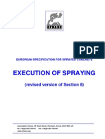 EFNARC (1999) - Excecution of Spraying