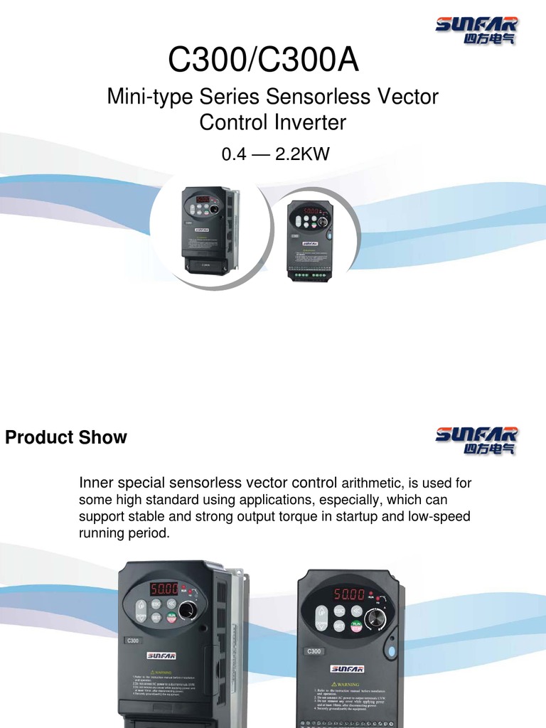 Sunfar C300A Sensorless Vector Inverter | PDF