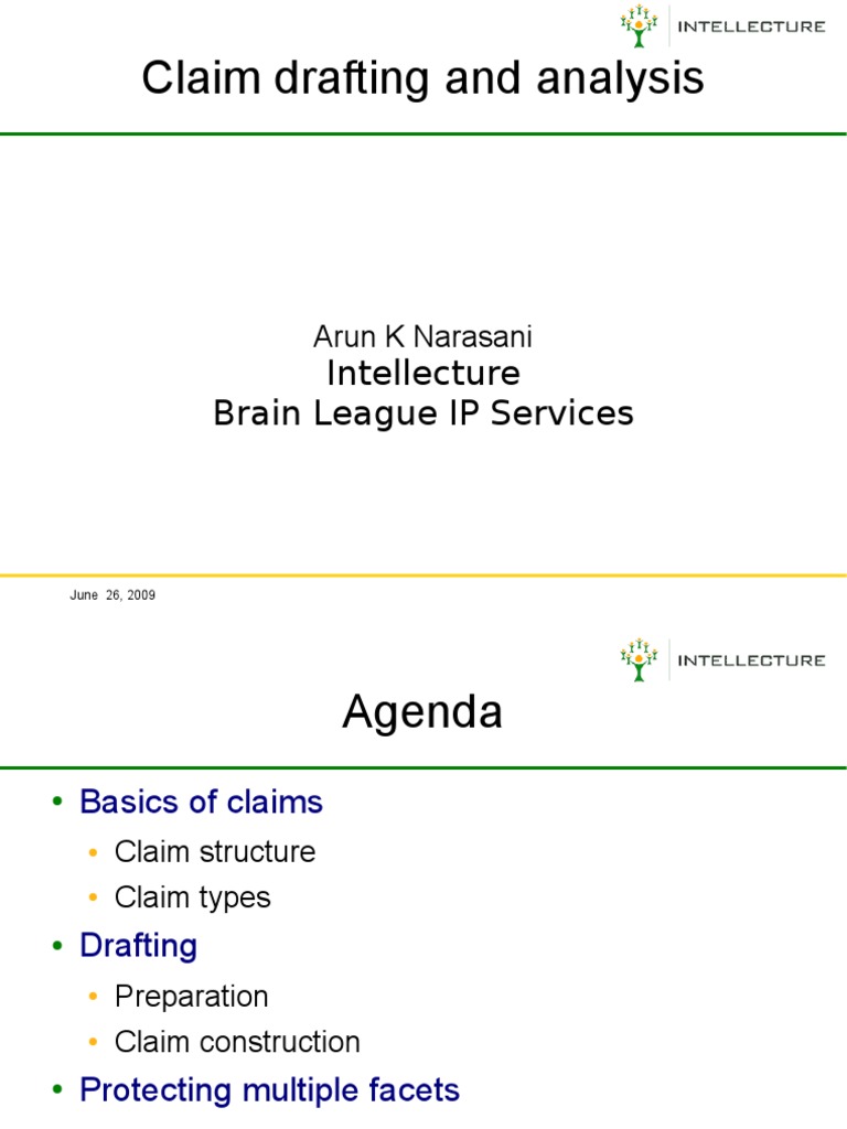 Patent Specification Drafting Series: Claim Drafting & Analysis, by ...