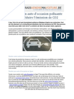 Vendre Son Auto Doccasion Polluante Pour Baisser l Emmission de CO2