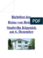 Richtfest der Heinz von Heiden Stadtvilla Köpenick am