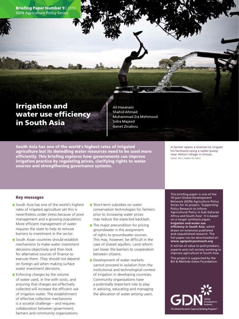 Enhancing Irrigation Efficiency in South Asia | PDF | Water Resources ...