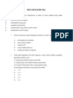 Soal Metabolisme Kelas XII