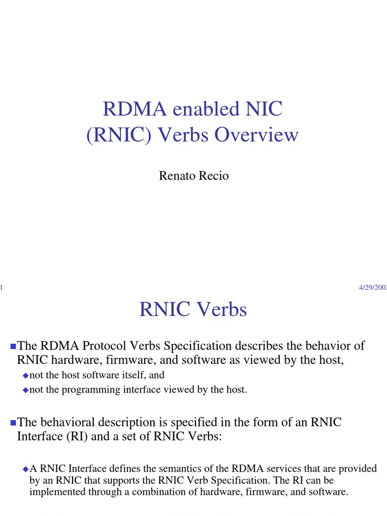 RNIC Verbs Overview2 PDF Data Buffer Device Driver