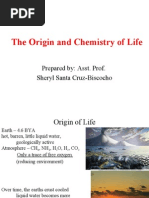 The Origin and Chemistry of Life: Prepared By: Asst. Prof. Sheryl Santa Cruz-Biscocho