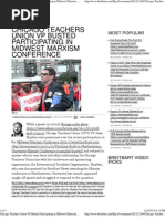 Chicago Teachers Union VP Busted Participating in Midwest Marxi