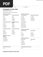Conjugação do Verbo Andar