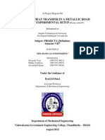 A Project Report On Thermal Conductivity of A Metallic Rod