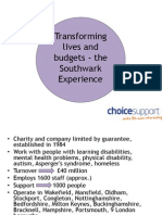 Transforming lives and budgets - the Southwark Experience