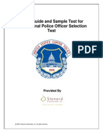 Study Guide and Sample Test For The National Police Officer Selection Test