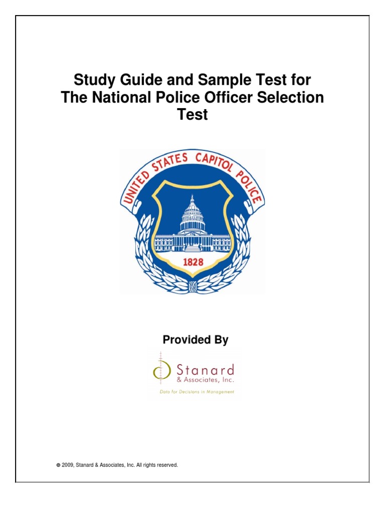 Study Guide and Sample Test for The National Police Officer Selection Test Multiple Choice