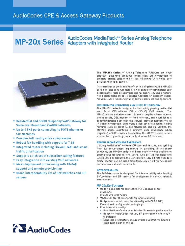 Factory Reset AudioCodes MP-202B Native Fax ATA, image size:768x1024