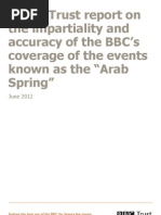 Report On BBC Coverage of "The Arab Spring". BBC Trust.