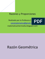 Razón y Proporción Geométrica