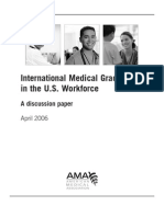 International Medical Graduates in The U.S. Workforce: A Discussion Paper