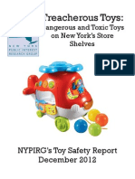 NYPIRG Treacherous Toys Report, December 2012