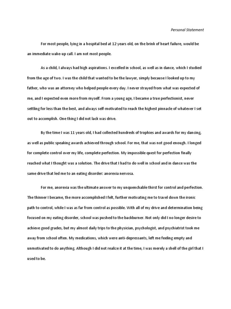 Dicas personal statement examples picture