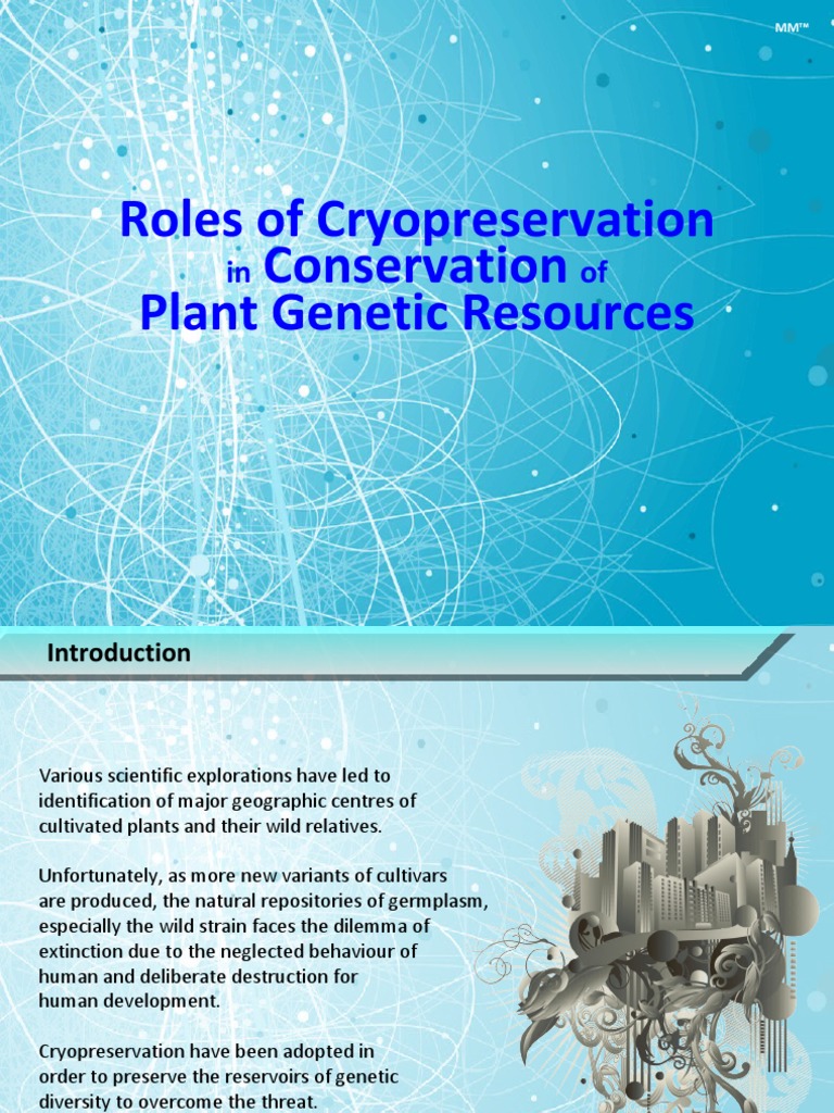 Roles of Cryopreservation in Conservation of Plant Resources