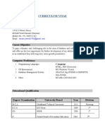 Curriculum Vitae: Shyam Sunder Patwal