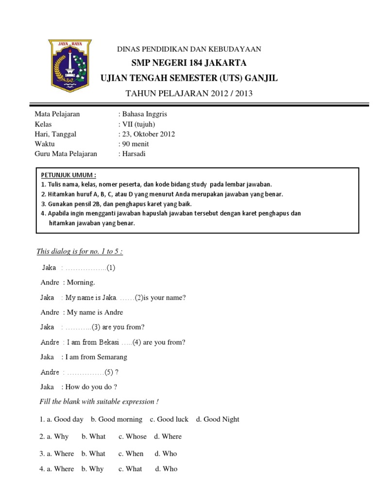 Soal UTS Bahasa Inggris Kelas 9 Food And Drink Food &amp; Wine