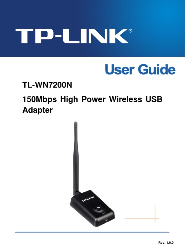 TL-WN7200N 150Mbps High Power Wireless USB Adapter | PDF