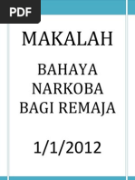 Makalah Bahaya Narkoba Bagi Remaja