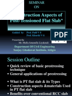 "Construction Aspects of Post-Tensioned Flat Slab: Guided By-Prof. Patil V S Prof. Khurth V G