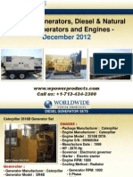 Portable Generators, Diesel and Natural Gas Generators and Engines - December 2012