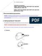 Xantia II - Body Computer (CPH) Initialisation Procedures