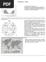 Exercícios clima
