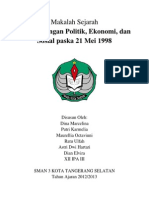 Download Makalah Sejarah Perkembangan Politik Ekonomi Dan Sosial Pasca 21 Mei 1998 by Dina Marcelina SN115770726 doc pdf