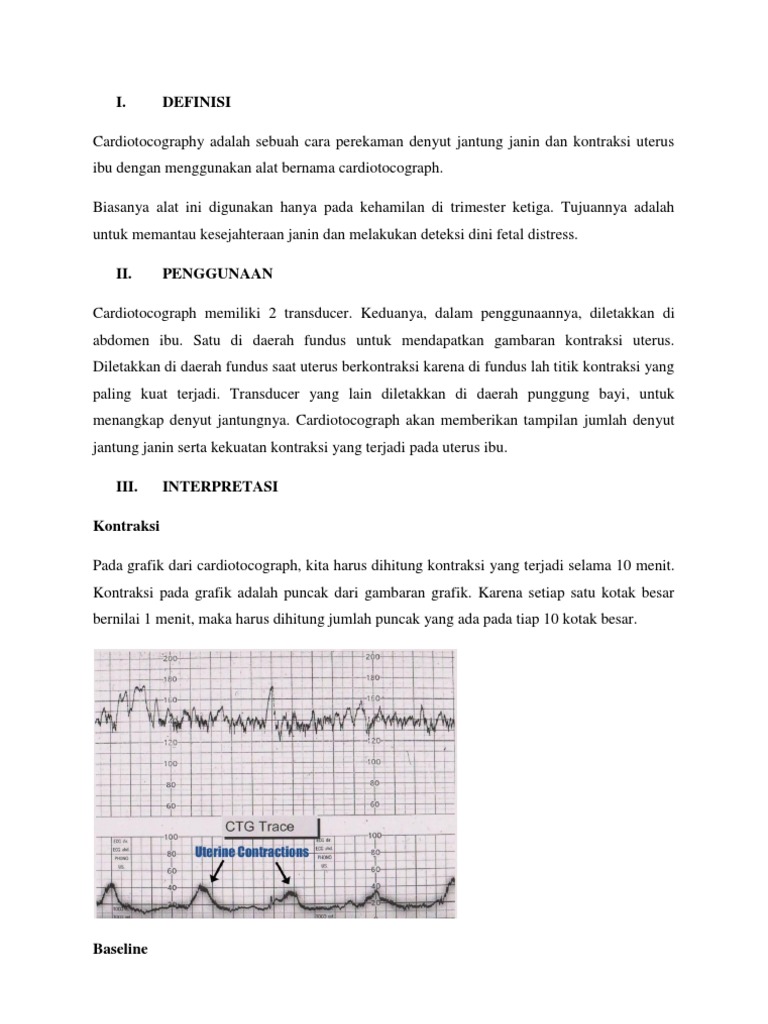 Interpretasi Hasil CTG Janin | PDF