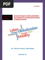 Sectoral Changes in GDP Contributions and Changes in Occupational Structure in Context of INDIA